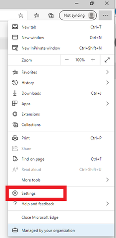 A screenshot of the settings menu in Microsoft Outlook showing how to clear the browser cache.
