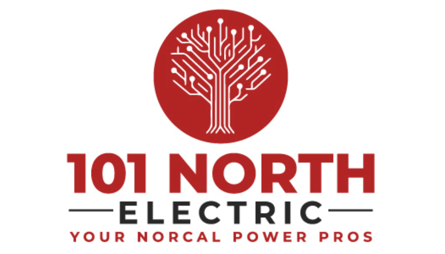 Logo concepts for 101 North Electric featuring a stylized tree with circuit branches inside a red circle, and the text “101 North Electric” and “Your Norcal Power Pros” below in bold letters—perfect inspiration for J&J or Auto Body brands. Logo concepts for 101 North Electric featuring a stylized tree with circuit branches inside a red circle, and the text “101 North Electric” and “Your Norcal Power Pros” below in bold letters—perfect inspiration for J&J or Auto Body brands.