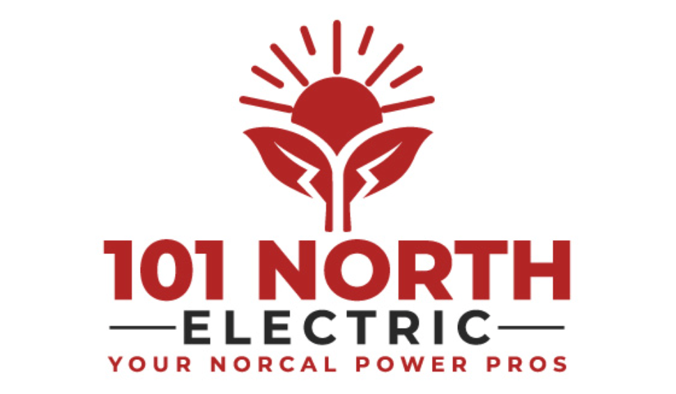 Red and white logo concepts for 101 North Electric feature a stylized sun above leaves with a lightning bolt, and the tagline "Your NorCal Power Pros" below the company name. Perfect inspiration for J&J or auto body brands seeking bold identity. Red and white logo concepts for 101 North Electric feature a stylized sun above leaves with a lightning bolt, and the tagline "Your NorCal Power Pros" below the company name. Perfect inspiration for J&J or auto body brands seeking bold identity.